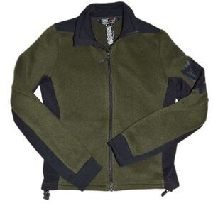 Ralph Lauren RLX Full Zip Sweater Jacket Medium Hunter Green Black Gorpcore